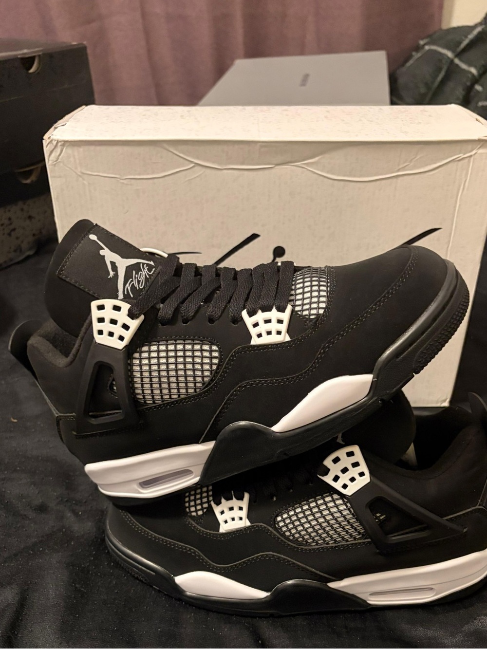 Nike Black/White Retro Basketball Sneakers